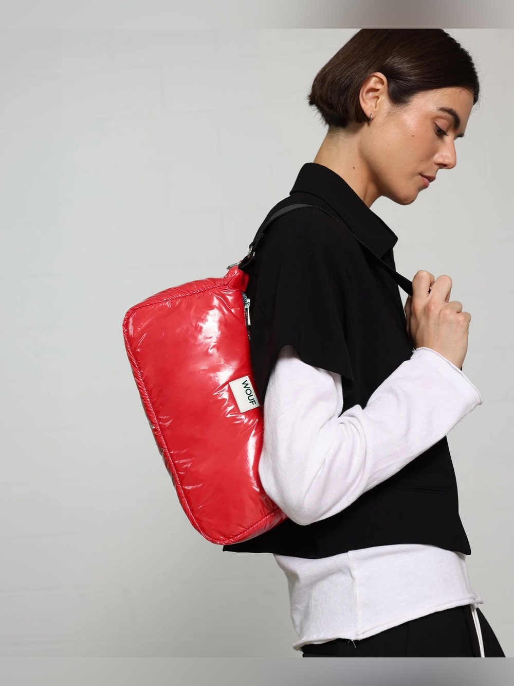 🆕 WOUF Red Shiny Cherry Shoulder Bag NWT